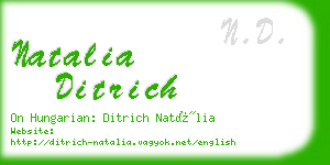 natalia ditrich business card